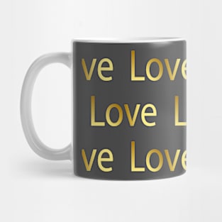 Golden words pattern Mug